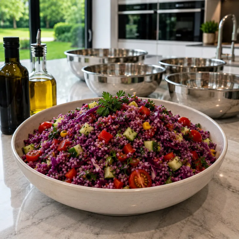 Özel Soslu Renkli Kuskus Salatası